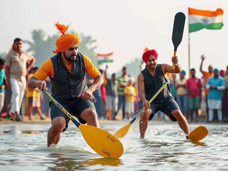 Paddle Warrior Grand Champion Gameplay - Punjab Village Paddle Tournament with Crowd Cheering